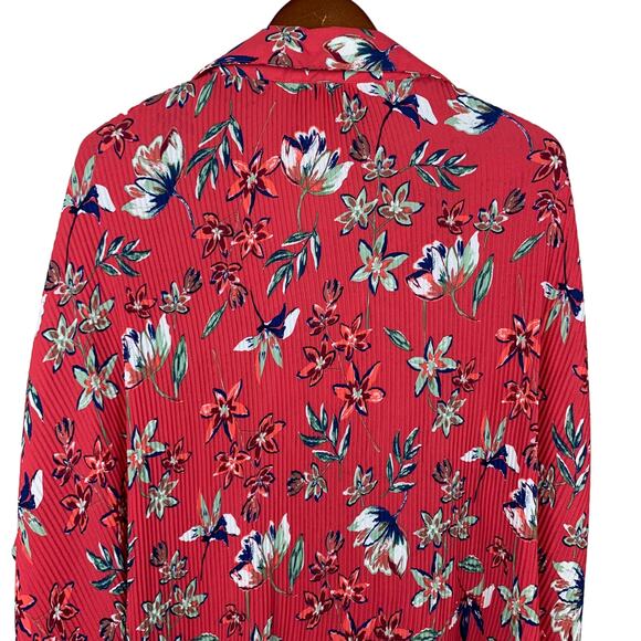 Only Necessities Blouse Top Short Sleeve Pink Floral Women’s 34/36 4X - Picture 9 of 10